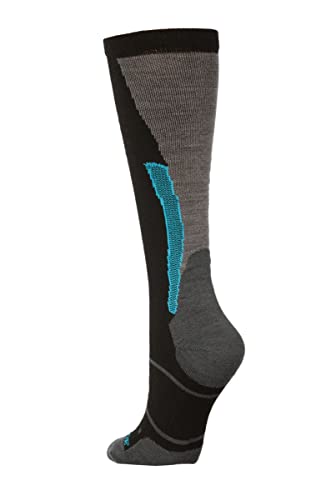 Bear Proof Merino Wool Ski Boone Over The Calf (Medium 9-11, Black-Scuba)