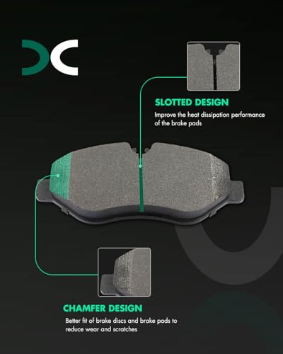 Image of SCITOO D1316-8430 Disc Brake Pads Sets Front Metal Brake Pads w /Hardware | For Dodge 2007-2009,For Freightliner 2007-2014 2016,For Mercedes-Benz 2010-2020,For Volkswagen 2008-2011