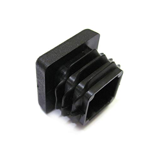 Image of 8pcs Pack: 20mm Square Black Plastic End Cap (for Hole Side Size from 19 /32 to 23 /32, incl. 5 /8 inches), Furniture Finishing Plug