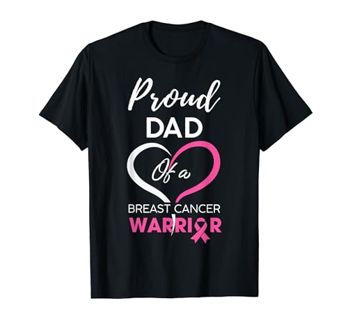 Proud DAD Breast Cancer Family Breast Cancer Awareness Pink T-Shirt