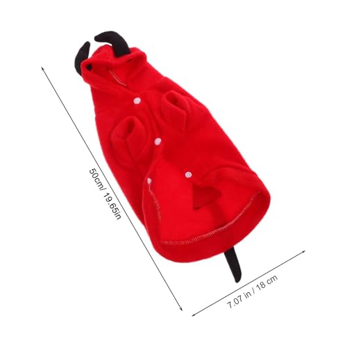 Disfraz de Diablo para Perro Talla M Rojo miniatura 2