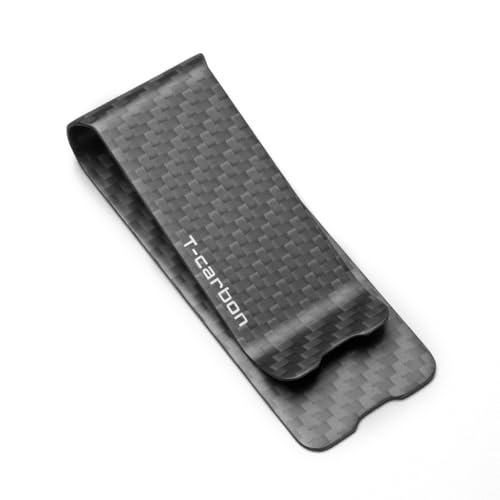 T-carbon Real Carbon Fiber Money Clip for Men, Minimalist Money Holder for Cash Credit Card Wallets