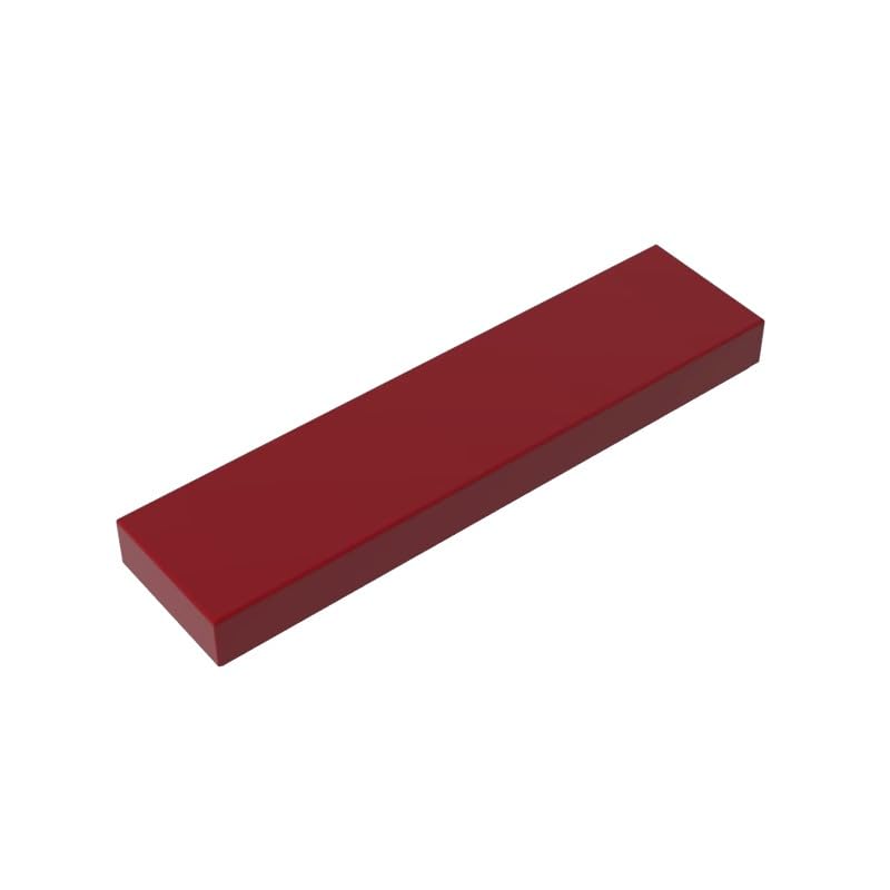 Gobricks 2431 Foundation Plate Tile 1x4 with Groove 50 Pieces GDS-563 Compatible with Lego Building Blocks Color:Dark Red โ image 1