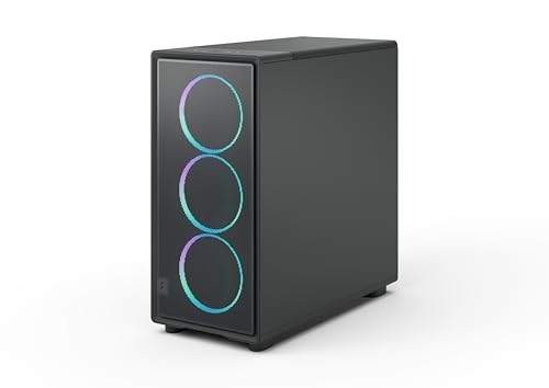 Image of Fractal Design Epoch XL Black RGB - Tempered Glass Light Tint - High Airflow PC Gaming Case - Mesh Front Panel - Three Momentum 14 RGB Fans