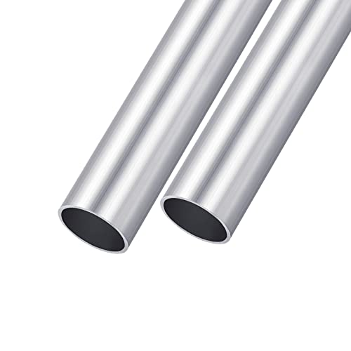 METALLIXITY 6063 Aluminio Tubo (30mm OD x 27mm ID x 200mm L) 2uds, Aluminio Redondo Tubo - para Hogar Muebles, Maquinaria, Bricolaje Artesanía