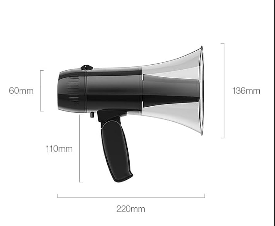 メガホン拡声器 Amazon.co.jp: メガホン 拡声器 ハンドメガホン 20 ワット内蔵