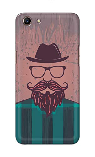 Image of PRINTFIDAA Man Icon with Beard Shirt Hipster Printed Designer Hard Case for Oppo A1 / Oppo A83, Oppo CPH1729 Back Cover -(e) RPM1001