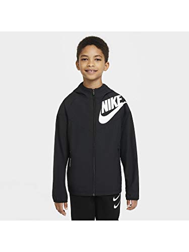 Nike Sportswear Windrunner Big Kids' (Boys') Jacket (Small, Black/White)