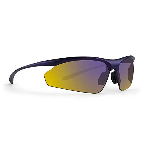 Epoch Eyewear Cadence Sports Sunglasses Purple/Black Polycarbonate Frame with Smoke/Purple Mirror Lens