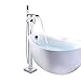 Produktbild Onyzpily Chrom Wannenmischer Bodenmontage Badewanne Badezimmer freistehend Wasserhahn Mischbatterie Einhandmischer 360° ABS Handbrause Mischbatterie Einhebelmischer Kalt- und Heißwasserarmatur