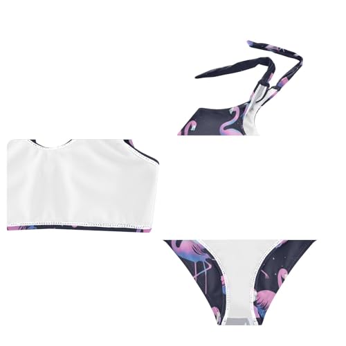 Wusikd Flamingo Girls Swimsuits Two Piece Swimwear Bikini Set for for Girls Size 3T4
