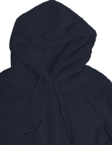 Fleece Hooded Dress Women Plush Fuzzy Sherpa Sweatshirt Robe Fluffy Granular Oversized Nightgown Pullover Lounger4