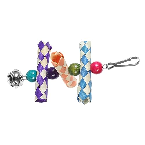 BESPORTBLE Colorful Bird Shredding for Parrots Wear Resistant Hanging Chewing Encourages Natural Foraging Promotes Healthy Beak Bird Cage Accessory for Birds