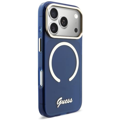 Coque iPhone 17 Pro MagSafe Guess bleu antichoc premium - 4