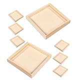 Beatifufu Montessori Holztablett 12X12 Zoll Quadratisch Sortiertablett für 3D Puzzle und Holzbausteine Leicht Tragbar für Zuhause und Unterwegs