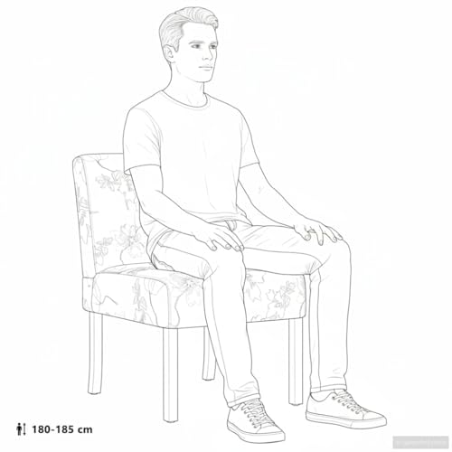 Sillón tapizado azul con patas de madera floral miniatura 4