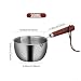 Imagen de Olla de cocina de acero inoxidable para preparación de salsa de fusión de mantequilla