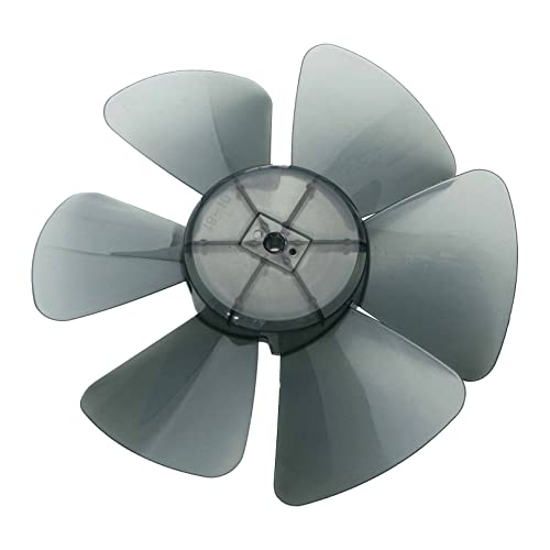 MSemis Reemplazo Paletas de Ventilador 16 Pulgadas - 5 Hojas de Plástico Transparentes - Accesorios para Ventilador de Pie Negro - Talla Única