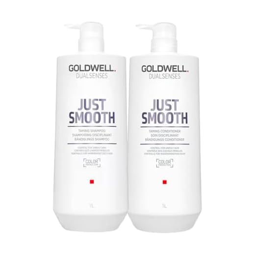 Goldwell Dualsenses Just Smooth Taming Shampoo 1000ml Conditioner 1000ml