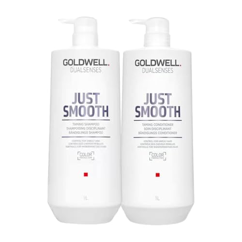 Goldwell Dualsenses Just Smooth Taming Shampoo 1000ml Conditioner...