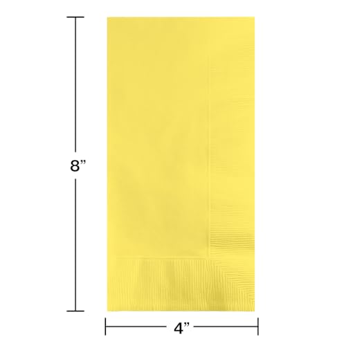 Creative Converting Touch of Color 2-Ply 50 Count Paper Dinner Napkins, Mimosa - 67102B