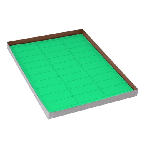 Globe Scientific LCS-67X25G Cryogenic Label Sheet for Rack and Box, 67mm Length, 25mm Width, Green, Pack of 600