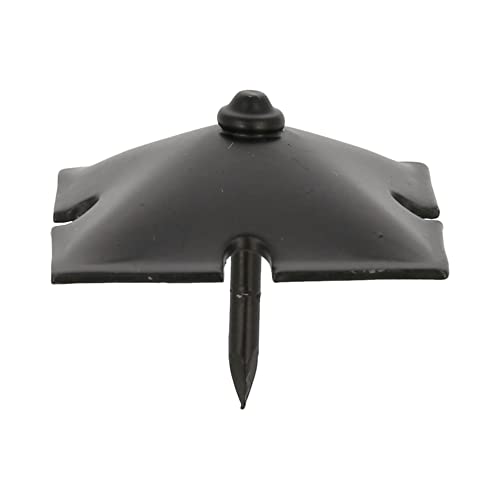 Amig - Clavo Embellecedor - Reforzado - Ø 40 X 35 Mm - Forma Cuadrada Y Piramidal - Ideal Para Fijar En Armarios, Mesas O Puertas - Bolsas De 4 - Acero Negro