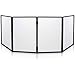 DJ Booth Foldable Cover Screen - Portable Event Facade Front Board Video Light Projector Display Scrim Panel with Folding Steel Frame Panel Stand, Stretchable Lycra Spandex - Pyle PDJFAC10 (White)