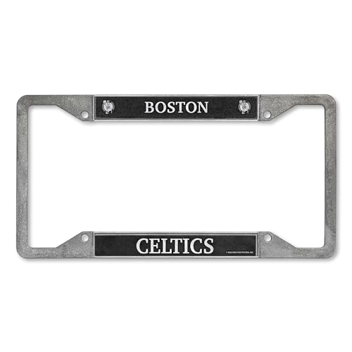 Rico Industries NBA Basketball Boston Celtics Pewter License Plate Frame 12" x 6"