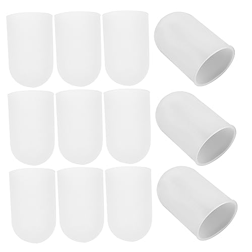 Gogogmee 20pcs Finger Cot Thumb Tip Protector Shoe Toe Finger Sleeves Anti-Scald Finger Exerciser Gel Toe Caps Finger Bandage Silicon Finger Glove Food Grade Silicone