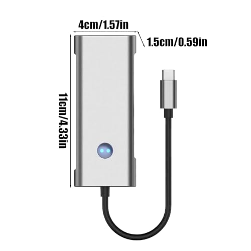 Adaptador USB C Hub divisor portátil para teletrabajo y café 5