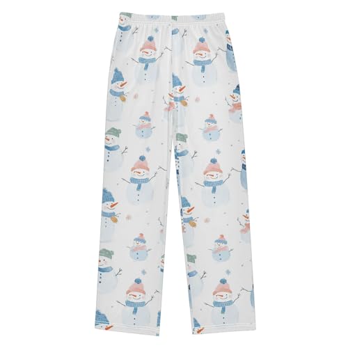 Christmas Pajama Pants Snowme Colorful Pattern Long Sleep Pants Lounge Bottoms