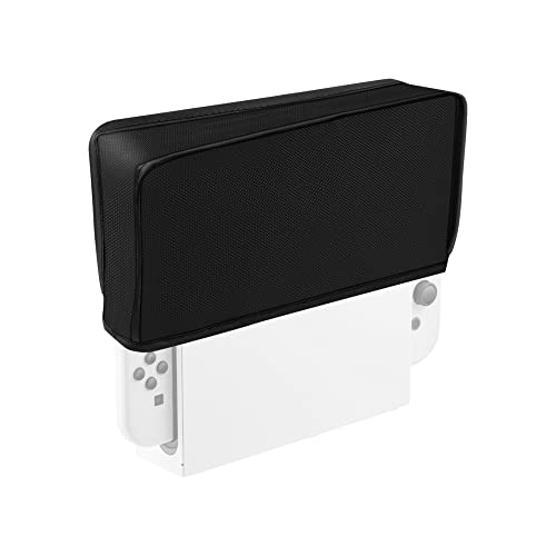 Funda Negra Contra el Polvo para la Consola NS Switch, Funda Protectora Impermeable Contra el Polvo para la Consola Switch OLED Cover
