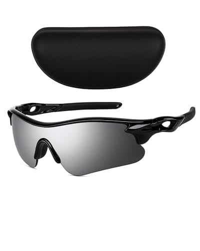 Image of Zynic Men's Stylish Sports Sunglasses with Case| UV400 Protection Classic Wrap Around Googles |Sports Shades for Driving,Cyclining Outdoor & Travel