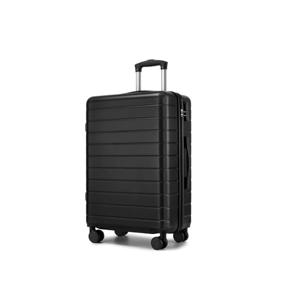 24 Inch Medium Suitcase, Lightweight ABS+PC Hard Shell Check-in Luggage with 4 Spinner Wheels, Durable Travel Suitcases for Holiday & Business Trips
