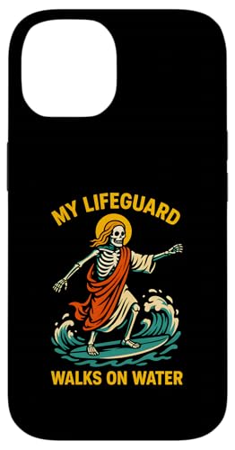 Jesus My Lifeguard Walks on Water Fun Y Christian Faith X}zP[X iPhone 14 p