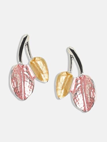 Juego de joyas de hojas pastel en plata y latón talla S 2