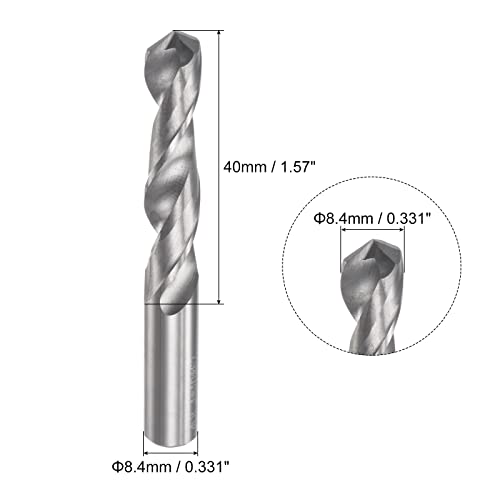 Foret hélicoïdal carbure 8,4 mm mèche spirale rigide queue droite C2 K20 - 2