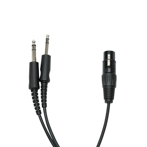 Image of Aviation Headset Adapter for Bose A20 Airbus XLR5 to GA Dual Plugs