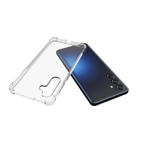 Image of BOXXO Flexible Back Cover for Samsung Galaxy M55 5G | Back Cover Transparent Clear Shockproof Case Four Corner Protection | Slim Protective Mobile Phone Cover for Samsung Galaxy M55 5G