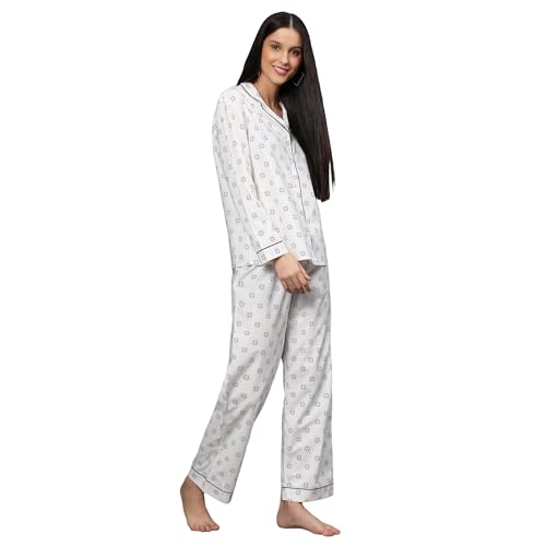 Image of B STORIES Women's Cotton Pyjama Set | Comfort and Relexed Nightsuit for Ladies