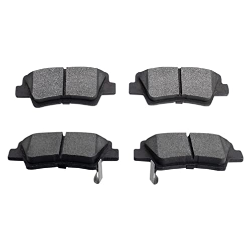 Image of TRQ Rear Brake Pad and Rotor Set Semi Metallic Rotors Calipers Compatible with 2014-2015 Kia Optima