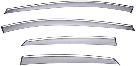 WellVisors Window Visors Wind Deflectors Compatible with Hyundai 2012-2017 Azera with Chrome Trim Rain Guards 3-847HY011