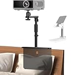 Bed Sofa Projector Stand Adjustable Invisible Projector Shelf Metal Wall Mount Bracket Holder， and a Mobile Phone Stand