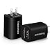 Tranesca Dual USB Wall Chargers for iPhone Xs/Xs Max,iPhone XR/8/7/6S/6S Plus/6 Plus/6, Samsung Galaxy S7/S6/S5 Edge, LG, HTC, Moto, Kindle and More-2 Pack Black