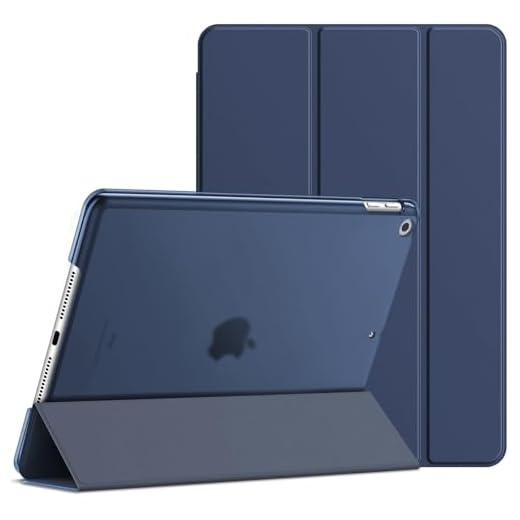 JETech Fodral Kompatibel med iPad 9/8/7 (10,2 Tum, 2021/2020/2019 Modell, 9:e/8:e/7:e Generationen), Automatisk Väckning/Sömn (Marin)