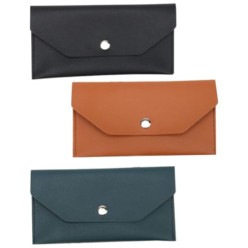 Alipis Billetera de Mano de PU Diseño Simple y Elegante, Paquete de 3 Piezas para Guardar Tarjetas y Billetes, Adecuado para Uso Diario y Oficina