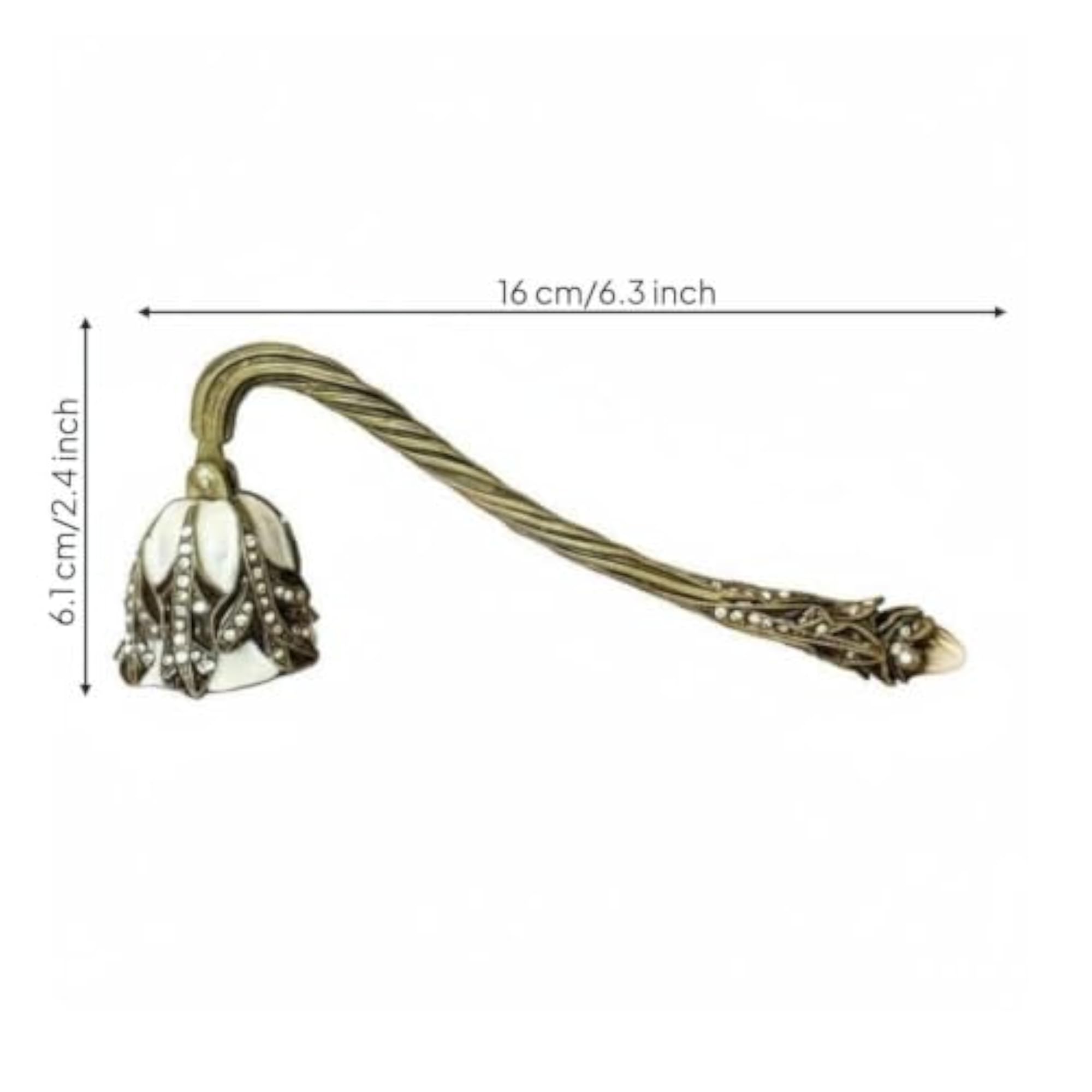 Jeweled Candle Wick Smotherer with Gemstone