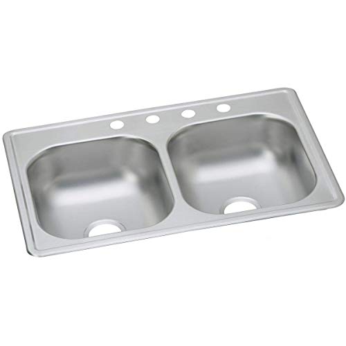 Elkay DSE233194 Dayton Elite 20 Gauge Stainless Steel Double Bowl Top Mount Kitchen