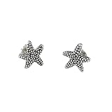 Sterling Silver Nautical Starfish Stud Earrings - 5mm